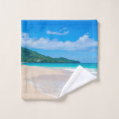 Belle Destination Tropicale Plage Pittoresque (Gant de toilette)