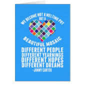 Belle Diversité Mosaïque Citation Carte d'immigrat (Devant)