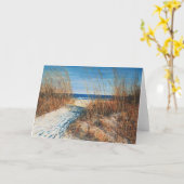 Belle Dunes de sable Plage Peinture Cartes de voeu (Fleur jaune)