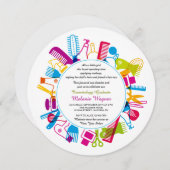 Belle Ecole Graduation Fête Invitation (Devant / Derrière)