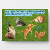 Belle Écriture Kitten Plaque Matthieu 18:3 (Devant)