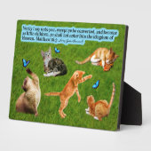 Belle Écriture Kitten Plaque Matthieu 18:3 (Côté)