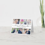 Belle écriture Mariage Carte de remerciements - Bl<br><div class="desc">Envoyez votre première correspondance en tant que nouveau couple marié avec cette carte chic et moderne que vos amis et votre famille vont sûrement adorer! Aussi disponible en d'autres couleurs.  Design © berryberrysweet.com</div>