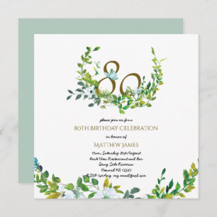 Belle Elégante 80e Anniversaire Invitations Femmes