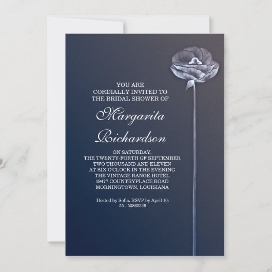 belle élégante conception nuptiale invitations dou (Devant)
