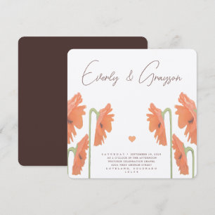 Belle Elégante Faire-part de mariage Poppy