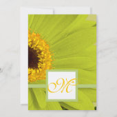 Belle élégante Gerber Daisy Faire-part de mariage (Dos)