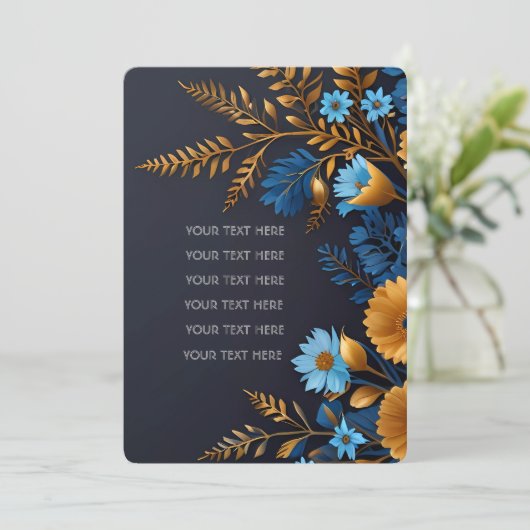 Belle élégante invitation de mariage design (Debout devant)