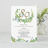 Belle Elégante Invitations d'anniversaire 80e Wo/M (Debout devant)