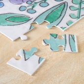 Belle, élégante, puzzle de fleurs, aquarelle (Côté)