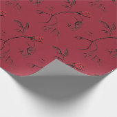 Belle en Beest Roos Sprookje Cadeaupapier (Hoek)