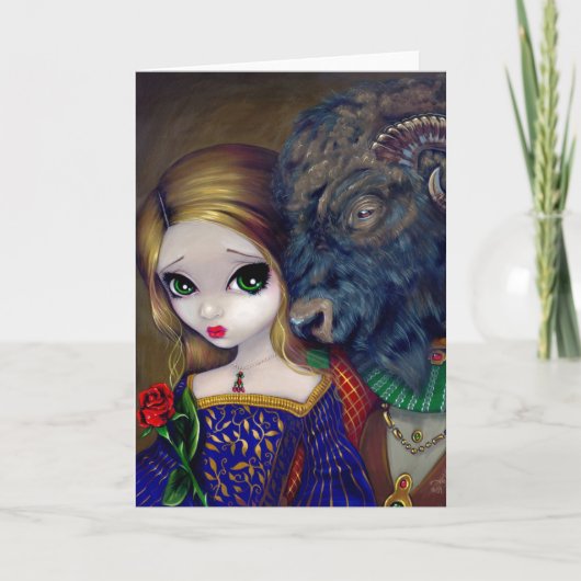 Belle en het Beest Wenskaart Kaart (Voorkant)