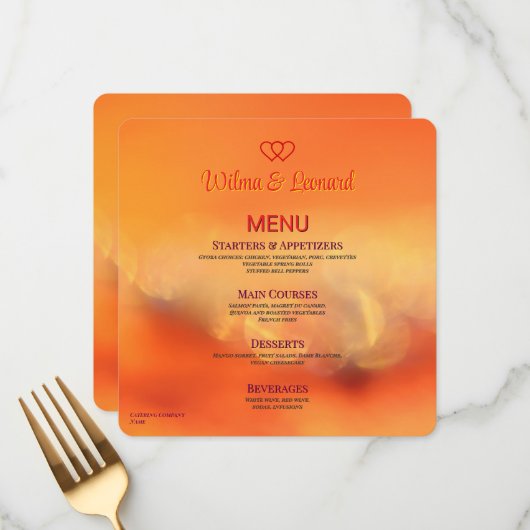 Belle enseigne de menu de piédestal de table de ma (Devant/Arrière en situation)