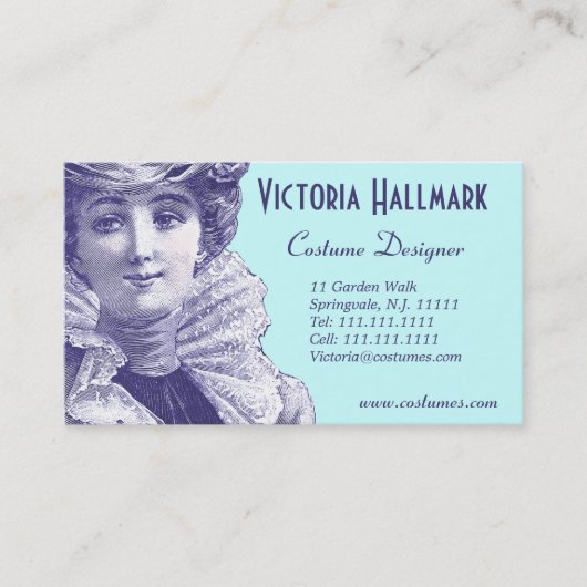 Belle Epoque Elegant Art Nouveau Visitekaartje (Voorkant)