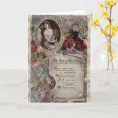 Belle Epoque style Floral Carte Anniversaire (Fleur jaune)
