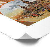 Belle epoque zomerstrandreis Blankenberge Poster (Hoek)