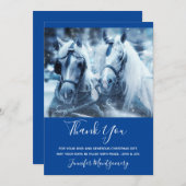 Belle équipe Cheval Hiver Photo Merci (Devant / Derrière)