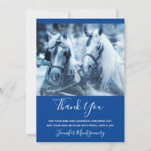 Belle équipe Cheval Hiver Photo Merci