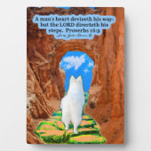 Belle Eskie Scripture Plaque Proverbes 16:9 (Devant)