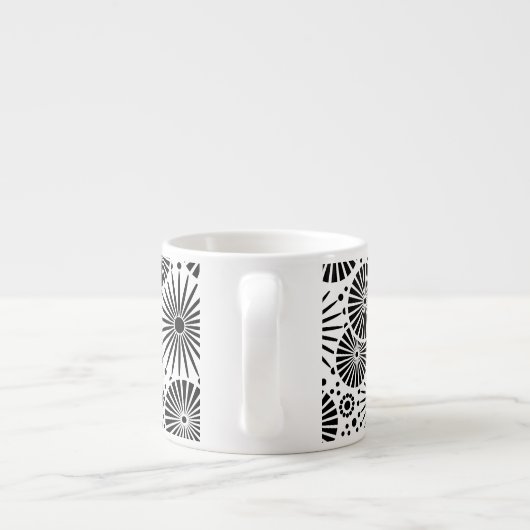 Belle Espresso Mug noir et blanc rétro (Dos)
