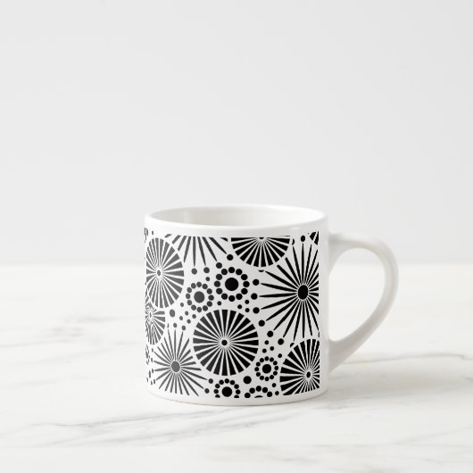 Belle Espresso Mug noir et blanc rétro (Droite)