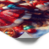 Belle et belle affiche de Noël du Père Noël (Coin)