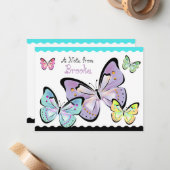 Belle et brillante carte à papillon (Devant/Arrière en situation)