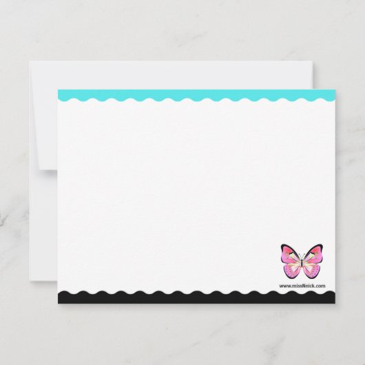 Belle et brillante carte à papillon (Dos)