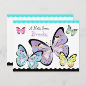 Belle et brillante carte à papillon (Devant / Derrière)