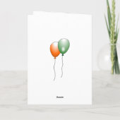 Belle et colorée ballon d'anniversaire Carte (Dos)