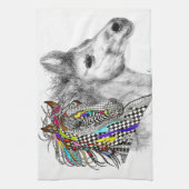 Belle et colorée Cheval Serviette de cuisine (Vertical)