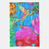 Belle et colorée colibri Serviette de cuisine (Vertical)