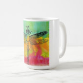 Belle et colorée dragonfly Mug (Devant droit)