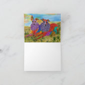 Belle et colorée Greyhounds Carte de voeux (Intérieur)