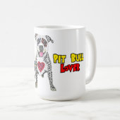 Belle et colorée Pit Bull Coffee Mug (Devant droit)