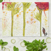 Belle et colorée serviette de cuisine (Plié)