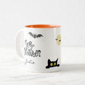 Belle et Éffrayante Halloween Mug à café à deux to (Devant gauche)