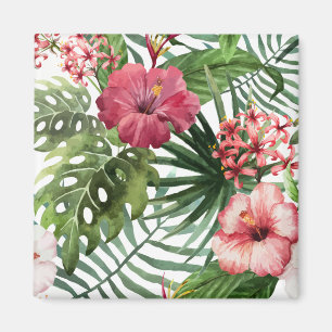 Belle et élégant Tropical Floral   Magnet