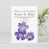 Belle et élégante carte Mariage florale (Debout devant)