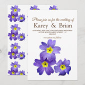 Belle et élégante carte Mariage florale (Devant / Derrière)