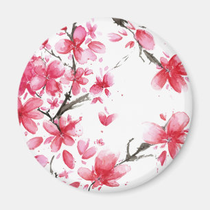 Belle et élégante floraison de cerisiers  Magnet