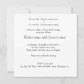 Belle et élégante invitation Mariage damassé (Dos)