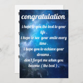 belle et meilleure invitation félicitations (Devant / Derrière)