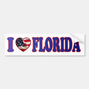 Belle et patriotique I Heart Florida - Sticker