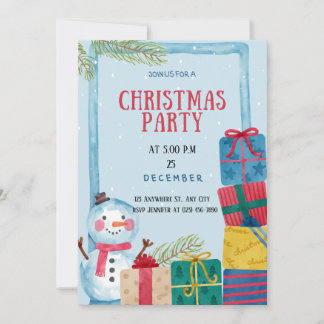 Belle et rare invitation à la fête de Noël