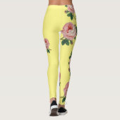 Belle et rose rose vintage Leggings (Dos)