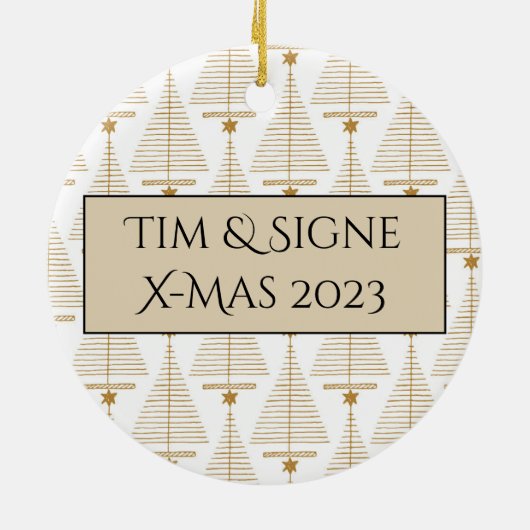 Belle et simple photo de Noël Ornement d'arbre (Dos)