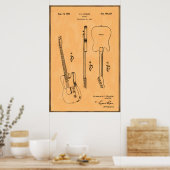 Belle et Unique Impression de Brevet de Guitare Él (Cuisine)