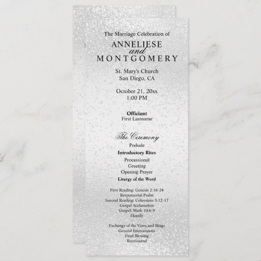 Belle Étincelle Blanche - Programme (Devant / Derrière)