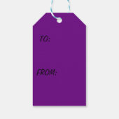 Belle étiquette cadeau violet riche (Dos)